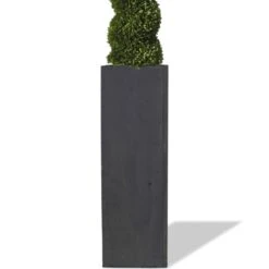 Tall Wood Square Planter Box With Metal Zinc Liner, 5" X 5" X 15" (Wholesale 8 PCS/Case)