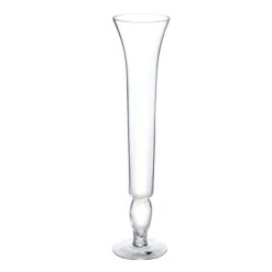 Flared Glass Trumpet Vase, H-20" D-4.5" (Wholesale 6 PCS/Case) 7 Flared Glass Trumpet Vase, H-20" D-4.5" (Wholesale 6 PCS/Case) -Home Decoration Discount gtr110 1.1000