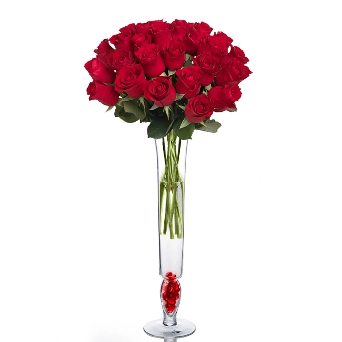 Flared Glass Trumpet Vase, H-20" D-4.5" (Wholesale 6 PCS/Case) 5 Flared Glass Trumpet Vase, H-20" D-4.5" (Wholesale 6 PCS/Case) - Image 5