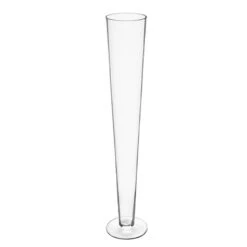 Glass Trumpet Vase, H-28" D-4.5" (Wholesale 6 PCS/Case)