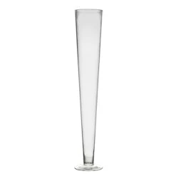 Glass Trumpet Vase, H-32" D-4.5" (Wholesale 6 PCS/Case)
