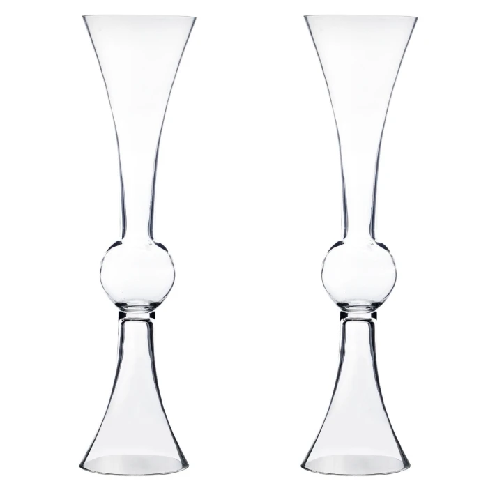 Reversible Glass Trumpet Clarinet Vase, H-24" D-6" (Wholesale 4 PCS/Case) 3 Reversible Glass Trumpet Clarinet Vase, H-24" D-6" (Wholesale 4 PCS/Case) - Image 3