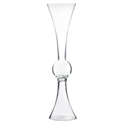 Reversible Glass Trumpet Clarinet Vase, H-36" D-9" (Wholesale 2 PCS/Case)
