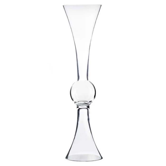 Reversible Glass Trumpet Clarinet Vase, H-36" D-9" (Wholesale 2 PCS/Case) 1 Reversible Glass Trumpet Clarinet Vase, H-36" D-9" (Wholesale 2 PCS/Case)