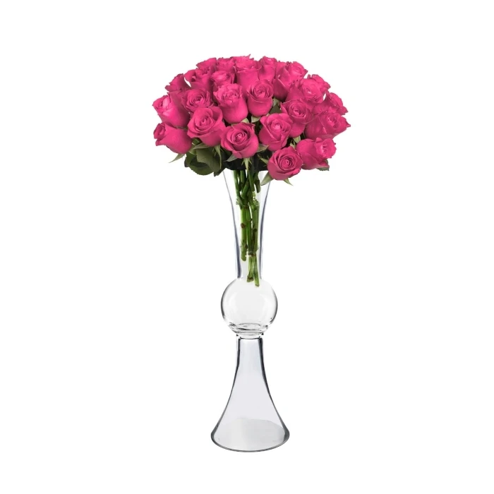 Reversible Glass Trumpet Clarinet Vase, H-36" D-9" (Wholesale 2 PCS/Case) 4 Reversible Glass Trumpet Clarinet Vase, H-36" D-9" (Wholesale 2 PCS/Case) - Image 4