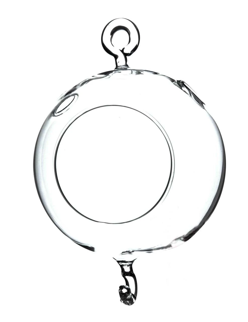 4" X 6" Hanging Round Terrarium Candle Holder, Double Hook - 48 Pieces 1 4" X 6" Hanging Round Terrarium Candle Holder, Double Hook - 48 Pieces