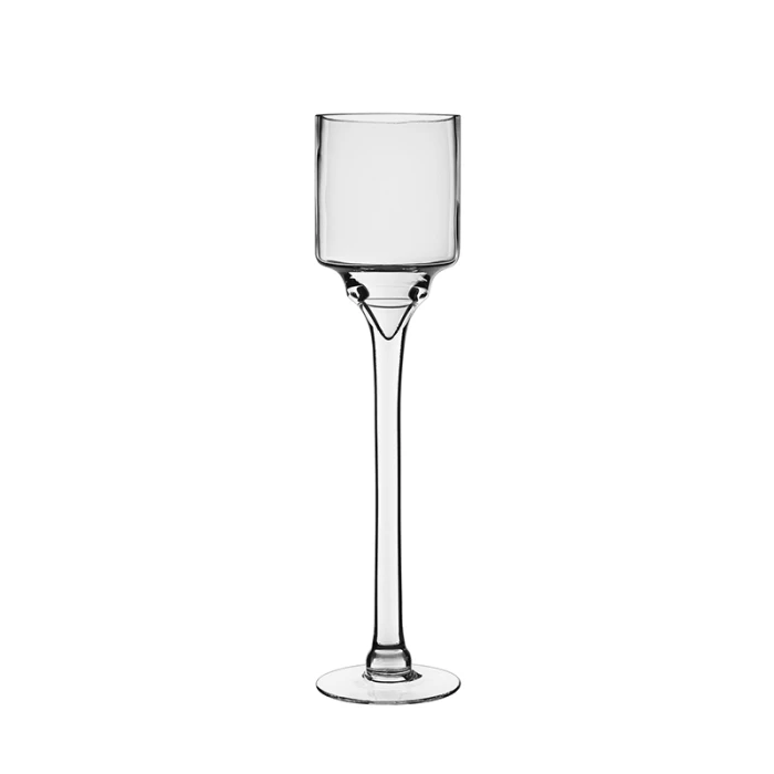 Glass Long Stem Candle Holder, H-16" D-4" (Wholesale 6 PCS/Case) 3 Glass Long Stem Candle Holder, H-16" D-4" (Wholesale 6 PCS/Case) - Image 3