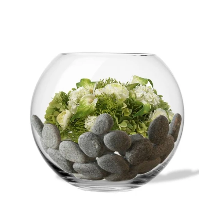 Glass Bubble Bowl, H-8" W-10" (Wholesale 6 PCS/Case) 1 Glass Bubble Bowl, H-8" W-10" (Wholesale 6 PCS/Case)