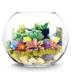 Home Decoration Discount 21 Glass Bubble Bowl, H-10.5" W-13.5" (Wholesale 2 PCS/Case)