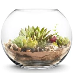 Home Decoration Discount 13 Glass Bubble Bowl, H-12" W-15.5" (Wholesale 2 PCS/Case)