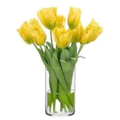 Glass Cylinder Vase, H-12" D-8" (Wholesale 4 PCS/Case)