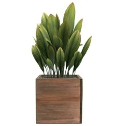 Wood Cube Planter Box With Zinc Metal Liner, 12" X 12" X 12" (Wholesale 2 PCS/Case) -Home Decoration Discount large wood planter box zwcb121212