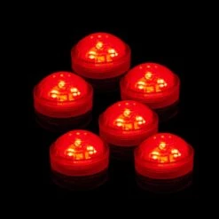 Red Submersible Long-Lasting Floral LED Lights 6 Red Submersible Long-Lasting Floral LED Lights -Home Decoration Discount led submersible light lsuc03cr