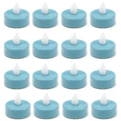 480 Pcs Flameless Blue 1.5 Inch LED Tealight Candles -Home Decoration Discount led tealight candle holders lte01wam blue 2