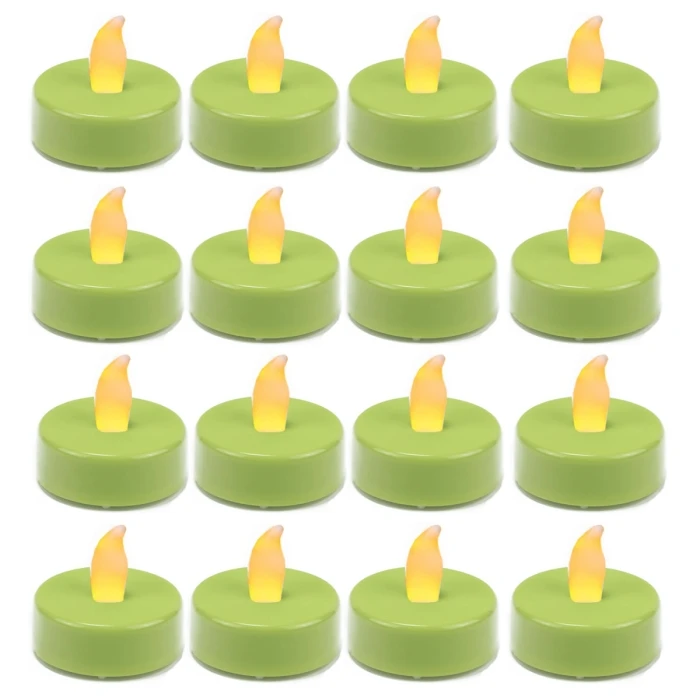 480 Pcs Flameless Green 1.5 Inch LED Tealight Candles 1 480 Pcs Flameless Green 1.5 Inch LED Tealight Candles