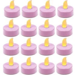 480 Pcs Flameless Pink 1.5 Inch LED Tealight Candles