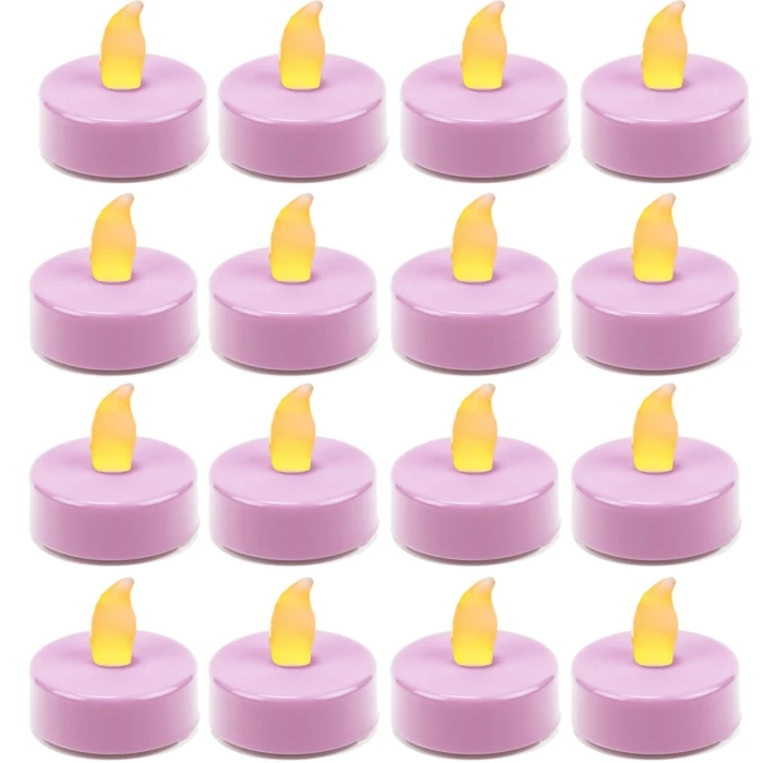 480 Pcs Flameless Pink 1.5 Inch LED Tealight Candles 1 480 Pcs Flameless Pink 1.5 Inch LED Tealight Candles