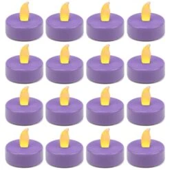 480 Pcs Flameless Violet 1.5 Inch LED Tealight Candles