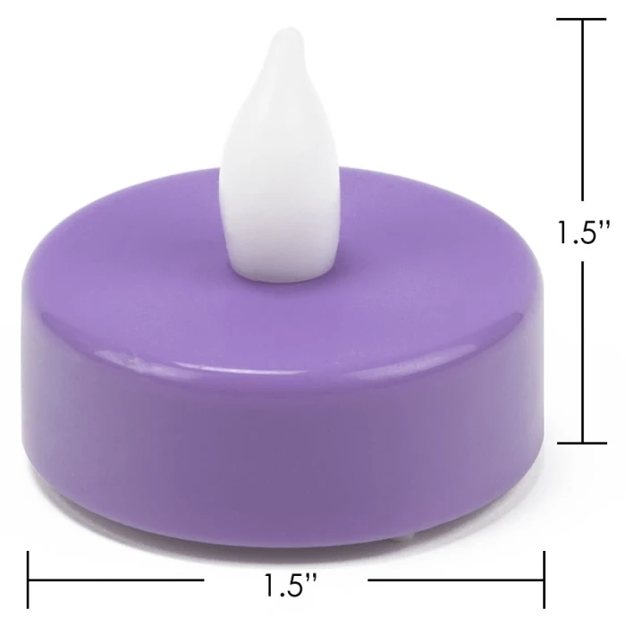 480 Pcs Flameless Violet 1.5 Inch LED Tealight Candles 2 480 Pcs Flameless Violet 1.5 Inch LED Tealight Candles - Image 2