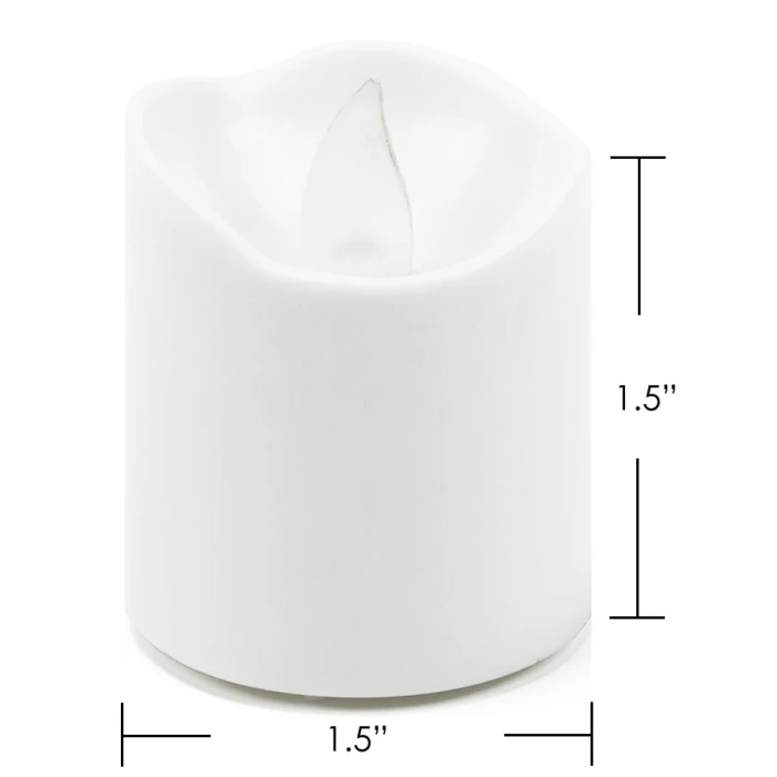 180 Pcs White LED Flameless Votive Pillar Candle Party Lights, Height -1.5" Width - 1.5" 2 180 Pcs White LED Flameless Votive Pillar Candle Party Lights, Height -1.5" Width - 1.5" - Image 2