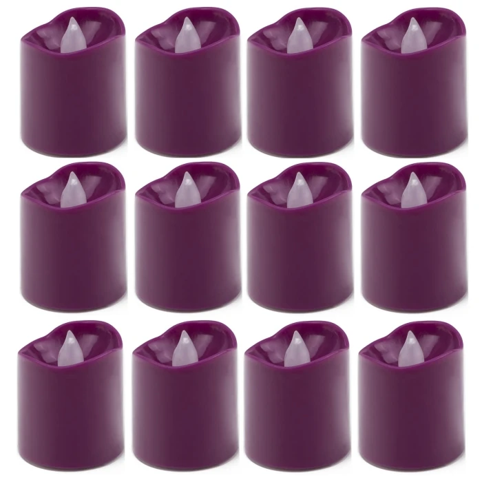 180 Pcs Fuchsia LED Flameless Votive Pillar Candle Party Lights, Height -1.5" Width - 1.5" 3 180 Pcs Fuchsia LED Flameless Votive Pillar Candle Party Lights, Height -1.5" Width - 1.5" - Image 3