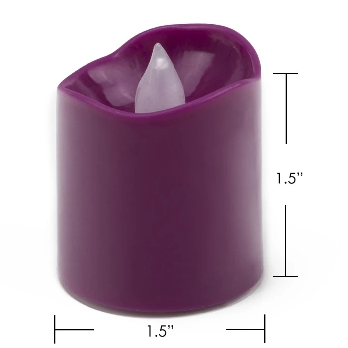 180 Pcs Fuchsia LED Flameless Votive Pillar Candle Party Lights, Height -1.5" Width - 1.5" 2 180 Pcs Fuchsia LED Flameless Votive Pillar Candle Party Lights, Height -1.5" Width - 1.5" - Image 2