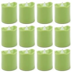 180 Pcs Green LED Flameless Votive Pillar Candle Party Lights, Height -1.5" Width - 1.5" 7 180 Pcs Green LED Flameless Votive Pillar Candle Party Lights, Height -1.5" Width - 1.5" -Home Decoration Discount led votive candle holders lvoc01wam g 4