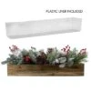 Natural Wood Rectangle Planter Box With Plastic Liner, 5" X 28" X 4" (Wholesale 6 PCS/Case)