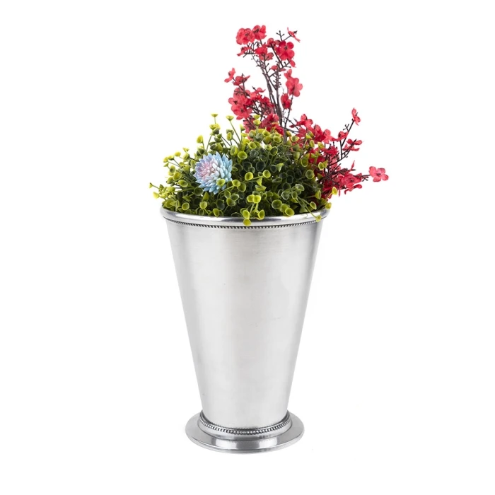 Aluminum Silver Mint Julep Cup, H-9" D-6" (Wholesale 12 PCS/Case) 4 Aluminum Silver Mint Julep Cup, H-9" D-6" (Wholesale 12 PCS/Case) - Image 4