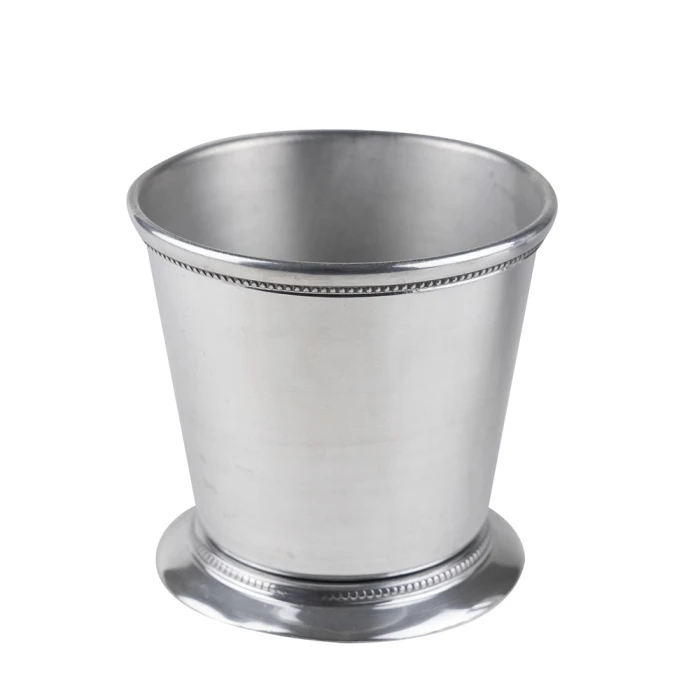 Aluminum Silver Mint Julep Cup, H-5.75" D-6" (Wholesale 12 PCS/Case) 1 Aluminum Silver Mint Julep Cup, H-5.75" D-6" (Wholesale 12 PCS/Case)