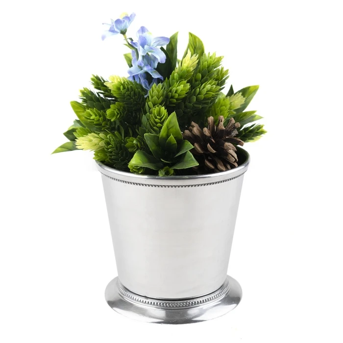 Aluminum Silver Mint Julep Cup, H-5.75" D-6" (Wholesale 12 PCS/Case) 2 Aluminum Silver Mint Julep Cup, H-5.75" D-6" (Wholesale 12 PCS/Case) - Image 2