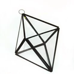 Hanging Geometric Diamond Terrarium, H-8" D-6" (Wholesale 6 PCS/Case) 6 Hanging Geometric Diamond Terrarium, H-8" D-6" (Wholesale 6 PCS/Case) -Home Decoration Discount mfgr060608 3