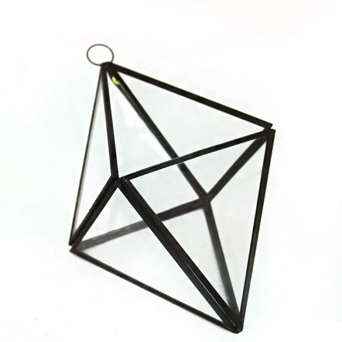 Hanging Geometric Diamond Terrarium, H-8" D-6" (Wholesale 6 PCS/Case) 3 Hanging Geometric Diamond Terrarium, H-8" D-6" (Wholesale 6 PCS/Case) - Image 3