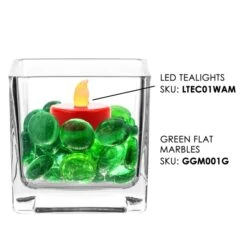 Glass Cube Vase, 3.15" X 3.15" X 3.15" (Wholesale 24 PCS/Case) 9 Glass Cube Vase, 3.15" X 3.15" X 3.15" (Wholesale 24 PCS/Case) -Home Decoration Discount mini 3 inches cube vase led tealights 1