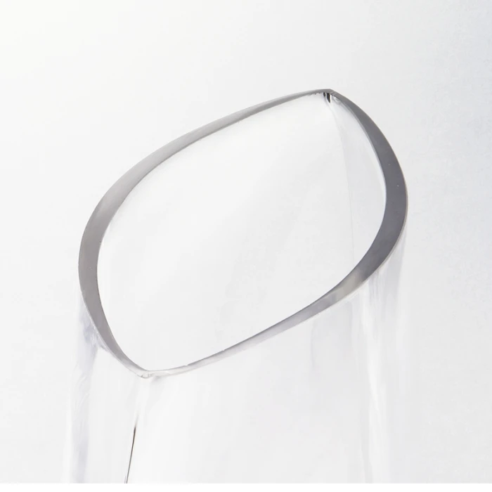 Glass Moon Shape Vase. H-13" Opening - 11" X 5" Oval Centerpieces 5 Glass Moon Shape Vase. H-13" Opening - 11" X 5" Oval Centerpieces - Image 5