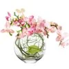 Glass Moon Shape Vase. H-10.25" Opening - 8" X 3.75" Oval Centerpieces