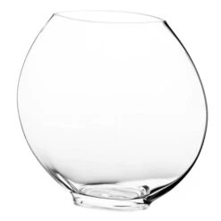 Glass Moon Shape Vase. H-12" Opening - 9.25" X 4.5" Oval Centerpieces -Home Decoration Discount moon shape vase gob108 2