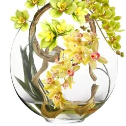 Glass Moon Shape Vase. H-13" Opening - 11" X 5" Oval Centerpieces 8 Glass Moon Shape Vase. H-13" Opening - 11" X 5" Oval Centerpieces -Home Decoration Discount moon shape vase gob109 1