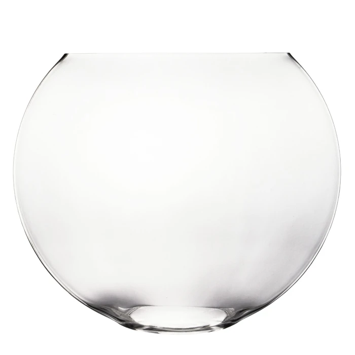 Glass Moon Shape Vase. H-13" Opening - 11" X 5" Oval Centerpieces 3 Glass Moon Shape Vase. H-13" Opening - 11" X 5" Oval Centerpieces - Image 3
