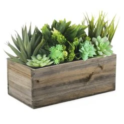 Wood Rectangle Planter Box W/ Plastic Liner, 5" X 10" X 4" (Wholesale 20 PCS/Case) 9 Wood Rectangle Planter Box W/ Plastic Liner, 5" X 10" X 4" (Wholesale 20 PCS/Case) -Home Decoration Discount natural wood planter box wpcb051004 plant