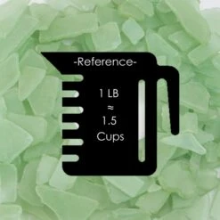 Frosted Light Green Flat Sea Glass Vase Filler, 1.5 Cups/LB (Wholesale 20 LBS/Case) -Home Decoration Discount new ggm007lg cup