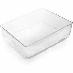 Glass Rectangle Vase, 9" X 7" X 4" (Wholesale 6 PCS/Case) -Home Decoration Discount rectangle glass vases gcb081