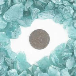 Frosted Light Blue Crushed Sea Glass Vase Filler, 1.5 Cups/LB (Wholesale 28 LBS/Case) 7 Frosted Light Blue Crushed Sea Glass Vase Filler, 1.5 Cups/LB (Wholesale 28 LBS/Case) -Home Decoration Discount sea glass beach decor ggm005flb.dim .800