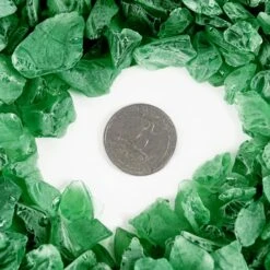 Frosted Green Crushed Sea Glass Vase Filler, 1.5 Cups/LB (Wholesale 28 LBS/Case) -Home Decoration Discount sea glass nautical decor ggm005fg.dim .800