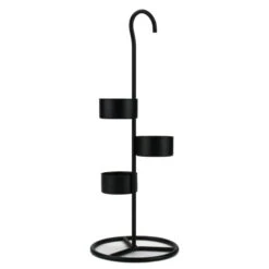 Case Of 18 - Metal Tea Light Candle Holder Stand H-11.75" D-4.25", Black -Home Decoration Discount tealight candle holder stand msh001bk 4