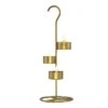 Case Of 18 - Metal Tea Light Candle Holder Stand H-11.75" D-4.25", Gold
