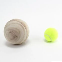 Case Of 12 - Natural Round Unfinished Wood Ball, D-4.5" -Home Decoration Discount unfinished wood balls vfwbp045