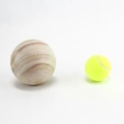 Case Of 12 - Natural Round Unfinished Wood Ball, D-5" -Home Decoration Discount unfinished wood balls vfwbp050