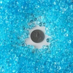 24 Lbs - Light Blue Acrylic Raindrop Beads Vase Filler, 0.25"