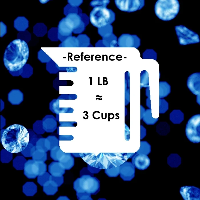 Light Blue Acrylic Diamonds Vase Filler, 1" (Wholesale 24 LBS/Case) 2 Light Blue Acrylic Diamonds Vase Filler, 1" (Wholesale 24 LBS/Case) - Image 2